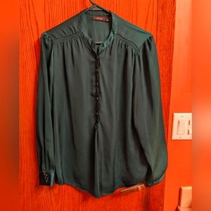 Apt. 9 Deep Forest Green Polyester Blouse